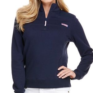 VINEYARD VINES NAVY BLUE HALF ZIP SWEATER